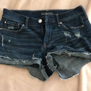 Abercrombie blue jean shorts